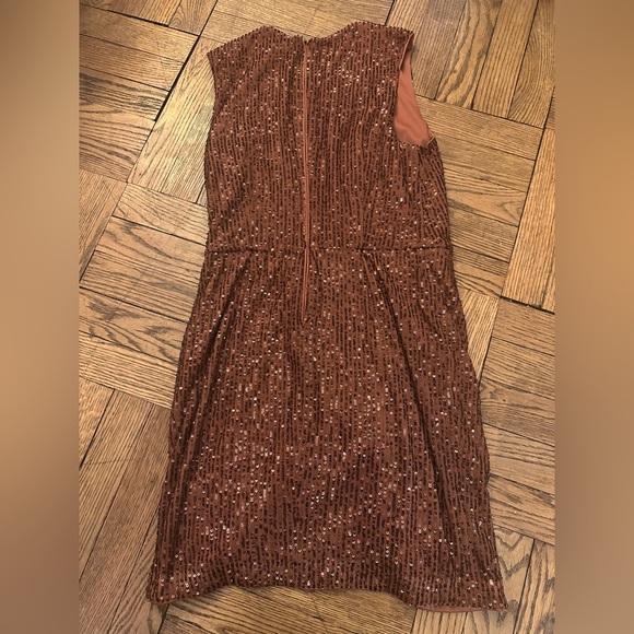 Toccin RTR Wrap Front Sequin Mini in Gold Bronze Size 2 - Picture 3 of 5